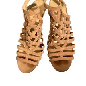 Strappy Michael kors heels size 7 beige